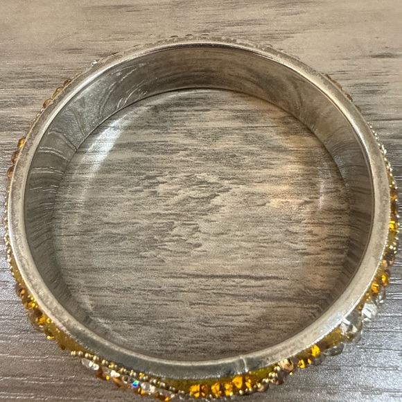 Silver Tone Rhinestone Bangle - Picture 6 of 6